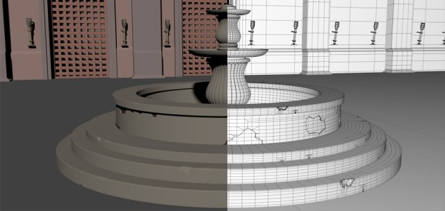 Product Fountain 3D Model .c4d .max .obj .3ds .fbx .stl .blend 