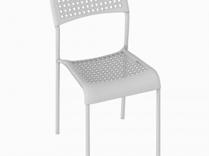 Ikea adde chair black 3D 模型