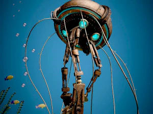 Mechanical jellyfish steampunk 3D Model
