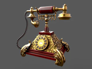 tel&eacute;fono retro Modelo 3D