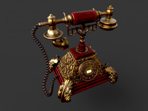 Retro phone 3D 모델