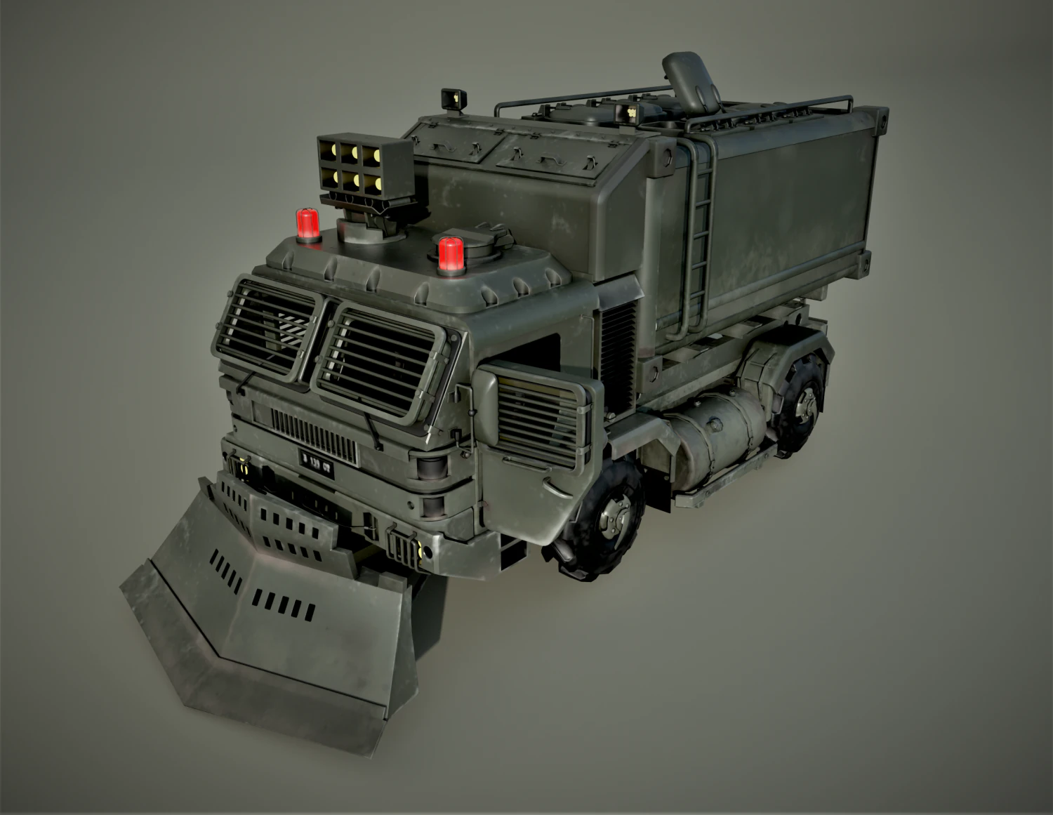 Military truck 3D Model .c4d .max .obj .3ds .fbx .stl .blend