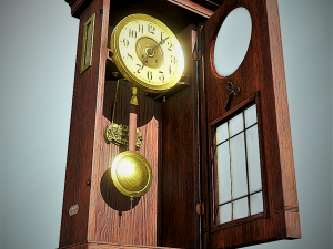 Retro clock by JAKSCH Co Riga Russ Emp 1901 3D Model