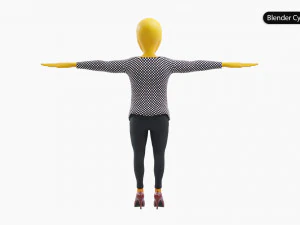Alien Female Cartoon 3D Model