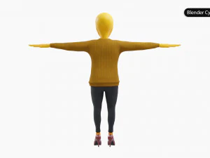 Alien Female Cartoon 3D Model