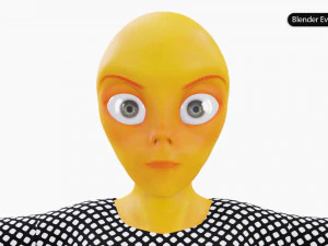 Alien Female Cartoon 3D Model
