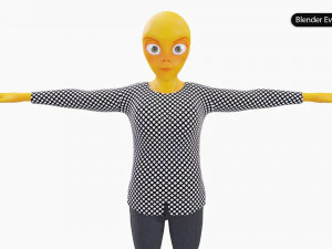 Alien Female Cartoon 3D Model