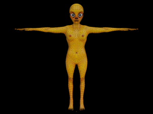 Alien Female Cartoon Modelo 3D