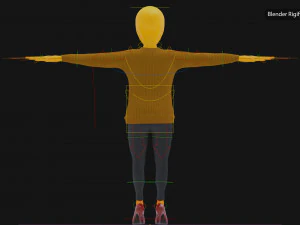 Alien Female Cartoon 3D Model