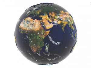 Terre hyper r&eacute;aliste mod&egrave;le 3D Modèle 3D