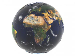 Terre hyper r&eacute;aliste mod&egrave;le 3D Modèle 3D