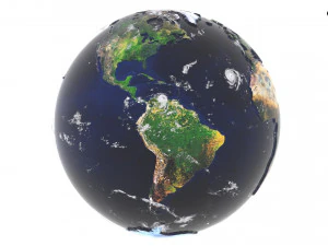 Terre hyper r&eacute;aliste mod&egrave;le 3D Modèle 3D