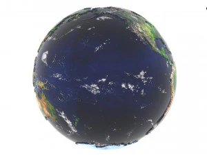 Terre hyper r&eacute;aliste mod&egrave;le 3D Modèle 3D