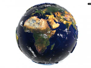 Terre hyper r&eacute;aliste mod&egrave;le 3D Modèle 3D