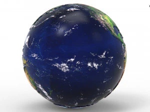 Terre hyper r&eacute;aliste mod&egrave;le 3D Modèle 3D