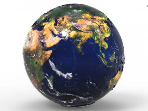 Terre hyper r&eacute;aliste mod&egrave;le 3D Modèle 3D