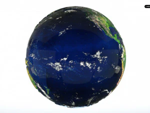 Terre hyper r&eacute;aliste mod&egrave;le 3D Modèle 3D