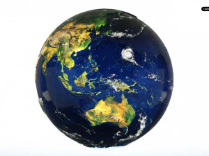 Terre hyper r&eacute;aliste mod&egrave;le 3D Modèle 3D