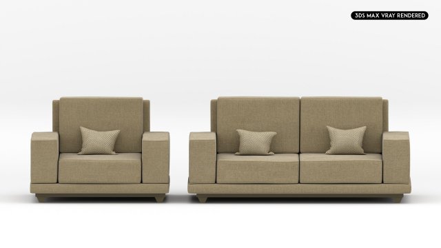 Realistic Modern Sofa Set Modello 3D .c4d .max .obj .3ds .fbx .stl .blend 