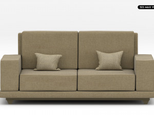 Realistic Modern Sofa Set Modello 3D