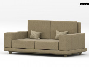 Realistic Modern Sofa Set Modello 3D