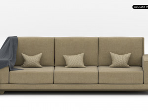 Realistic Modern Sofa Set Modello 3D