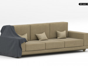Realistic Modern Sofa Set Modello 3D