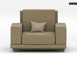 Realistic Modern Sofa Set Modello 3D