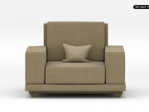 Realistic Modern Sofa Set Modello 3D