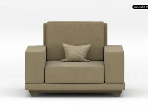 Realistic Modern Sofa Set 3D Model