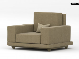 Realistic Modern Sofa Set Modello 3D