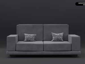 Realistic Modern Sofa Set Modello 3D