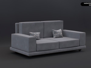 Realistic Modern Sofa Set Modello 3D