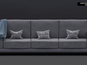 Realistic Modern Sofa Set Modello 3D