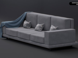 Realistic Modern Sofa Set Modello 3D