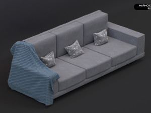 Realistic Modern Sofa Set Modello 3D