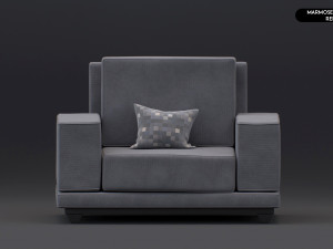 Realistic Modern Sofa Set Modello 3D