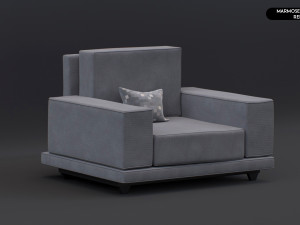 Realistic Modern Sofa Set Modello 3D