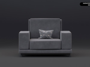 Realistic Modern Sofa Set Modello 3D