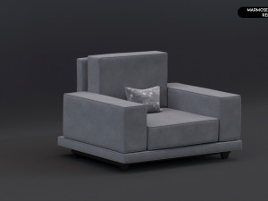 Realistic Modern Sofa Set Modello 3D