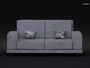 Realistic Modern Sofa Set Modello 3D