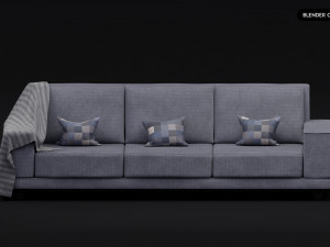 Realistic Modern Sofa Set Modello 3D