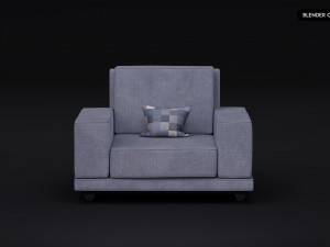 Realistic Modern Sofa Set Modello 3D