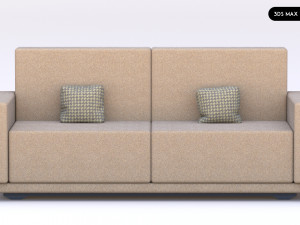 Realistic Modern Sofa Set Design 3Dモデル