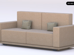 Realistic Modern Sofa Set Design 3Dモデル