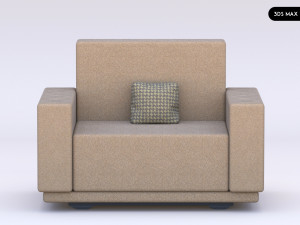 Realistic Modern Sofa Set Design 3Dモデル
