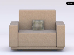 Realistic Modern Sofa Set Design 3D Model