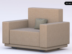 Realistic Modern Sofa Set Design 3Dモデル