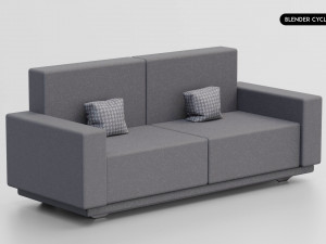 Realistic Modern Sofa Set Design 3Dモデル