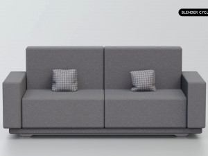 Realistic Modern Sofa Set Design 3Dモデル